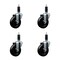 Service Caster 4'' Hard Rubber Wheel Swivel 1-1/8'' Expanding Stem Caster, 4PK SCC-EX20S414-HRS-118-4 - alternate 1